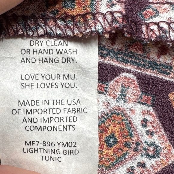 Show Me Your MuMu Lightning Bird Tunic Floral Boho Striped Lace Up Mini Dress M - Picture 16 of 16